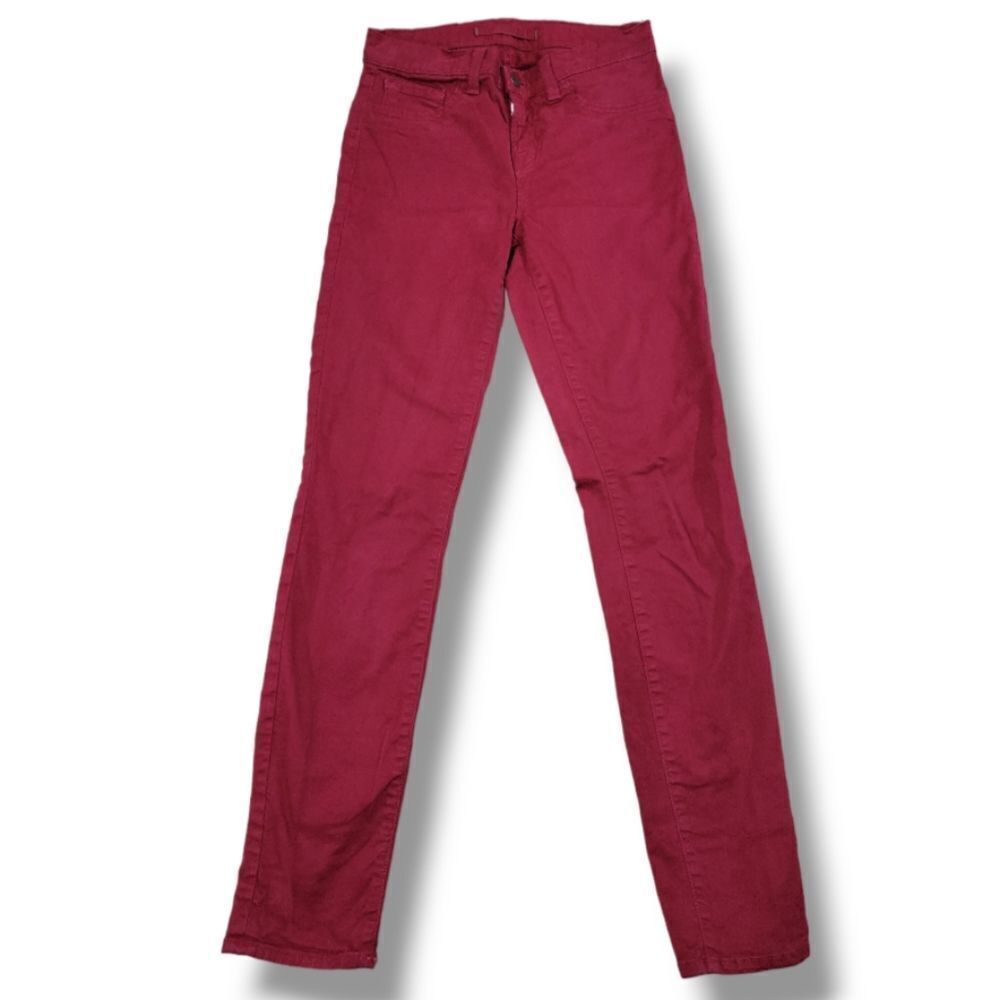 J Brand Jeans Size 25 26x29 Womens J Brand Skinny Leg Black Cherry Jeans Stretch